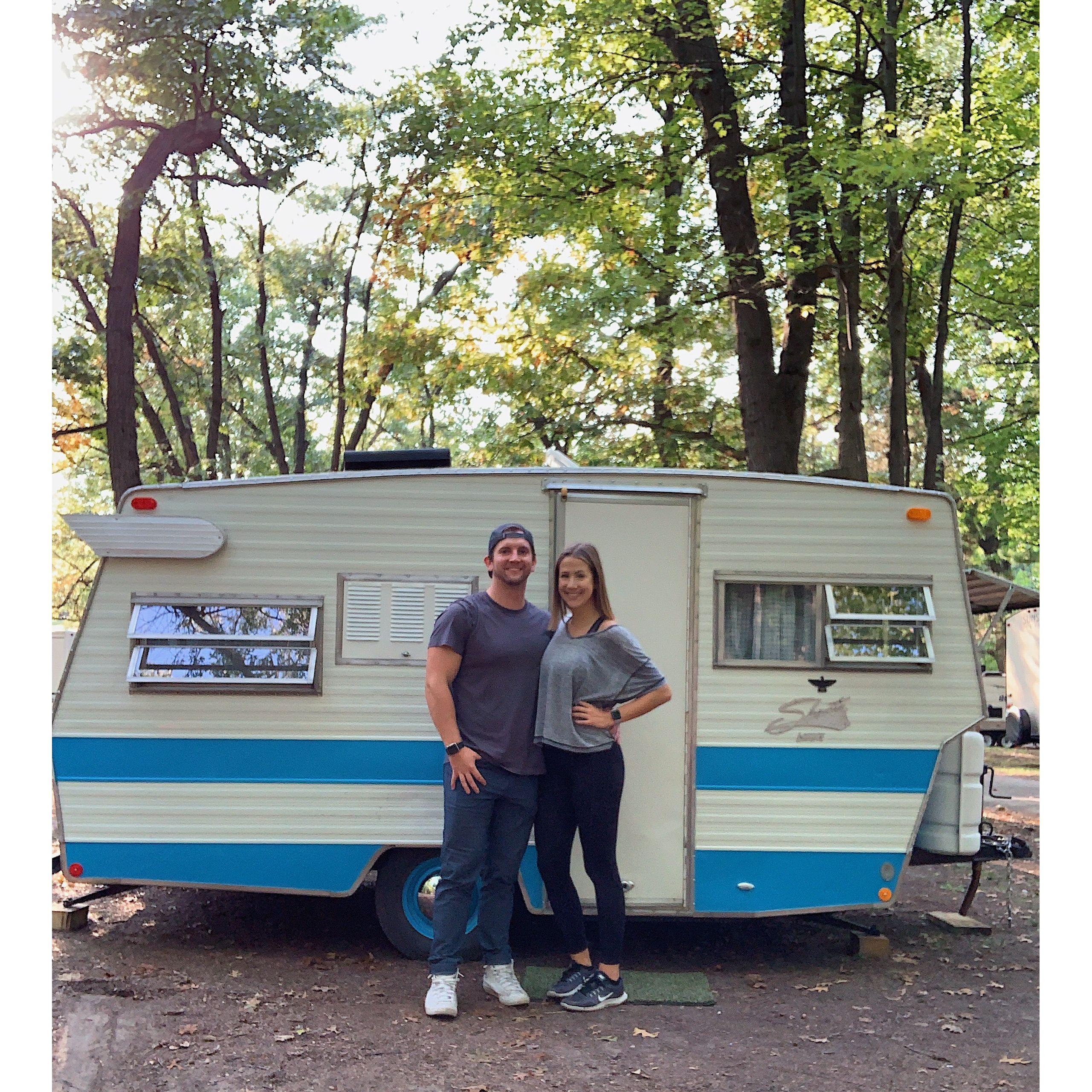 September 2020: Our first solo camping trip shortly after I moved back to Michigan.