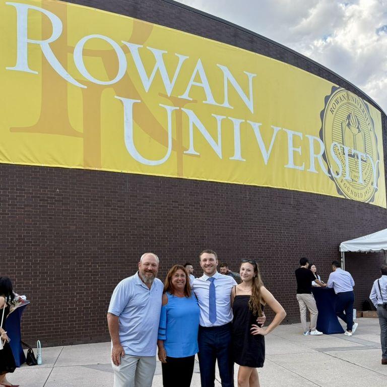 Celebrating Jesse's White Coat Ceremony with his parents