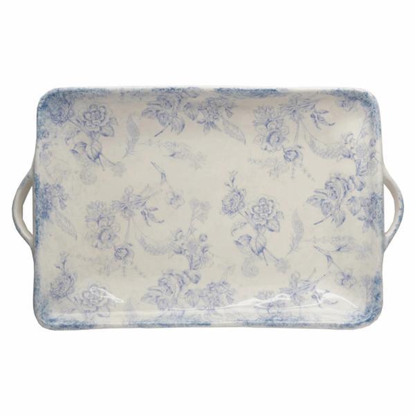 Giulietta Blue Rectangular Tray w/handles