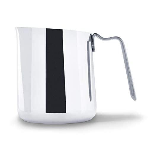 Fellow Eddy Steaming Pitcher, Milk Frothing and Precision Latte Art, Measurement Aids, Fluted Spout, Sharp Front Crease, 304 18/8 Stainless Steel - Polished 12oz