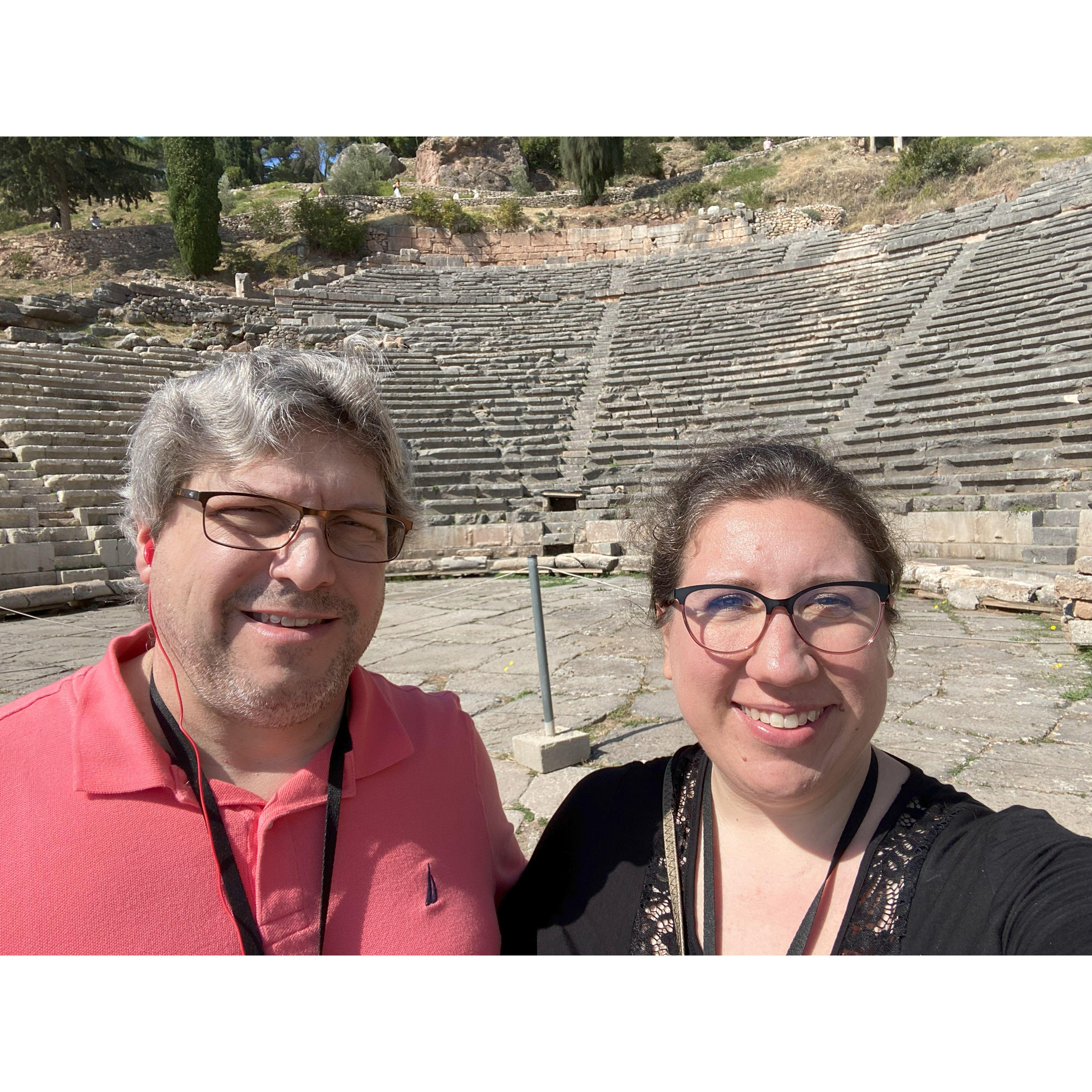 The theater in Delphi - one of the many sites around the Oracle of Delphi where many Greek greats and legends would see insight into their future