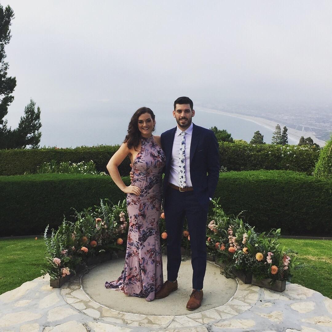 At Chelsey and Pete's wedding in California