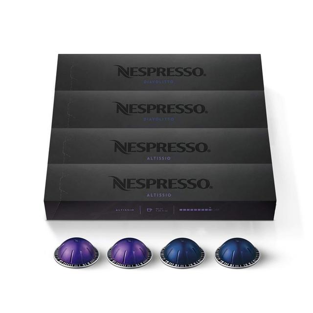 Nespresso Capsules VertuoLine, Espresso, Bold Variety Pack, Medium and Dark Roast Espresso Coffee, 40 Count Coffee Pods, Brews 1.35 Ounce, 1.35 Fl Oz (Pack of 40)