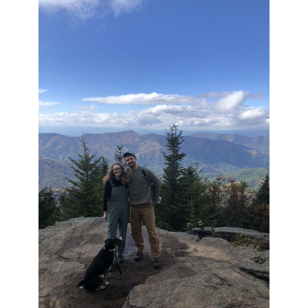 Hiking Mt Mitchell with Wiley when Bo decidedly didn't propose (2023)