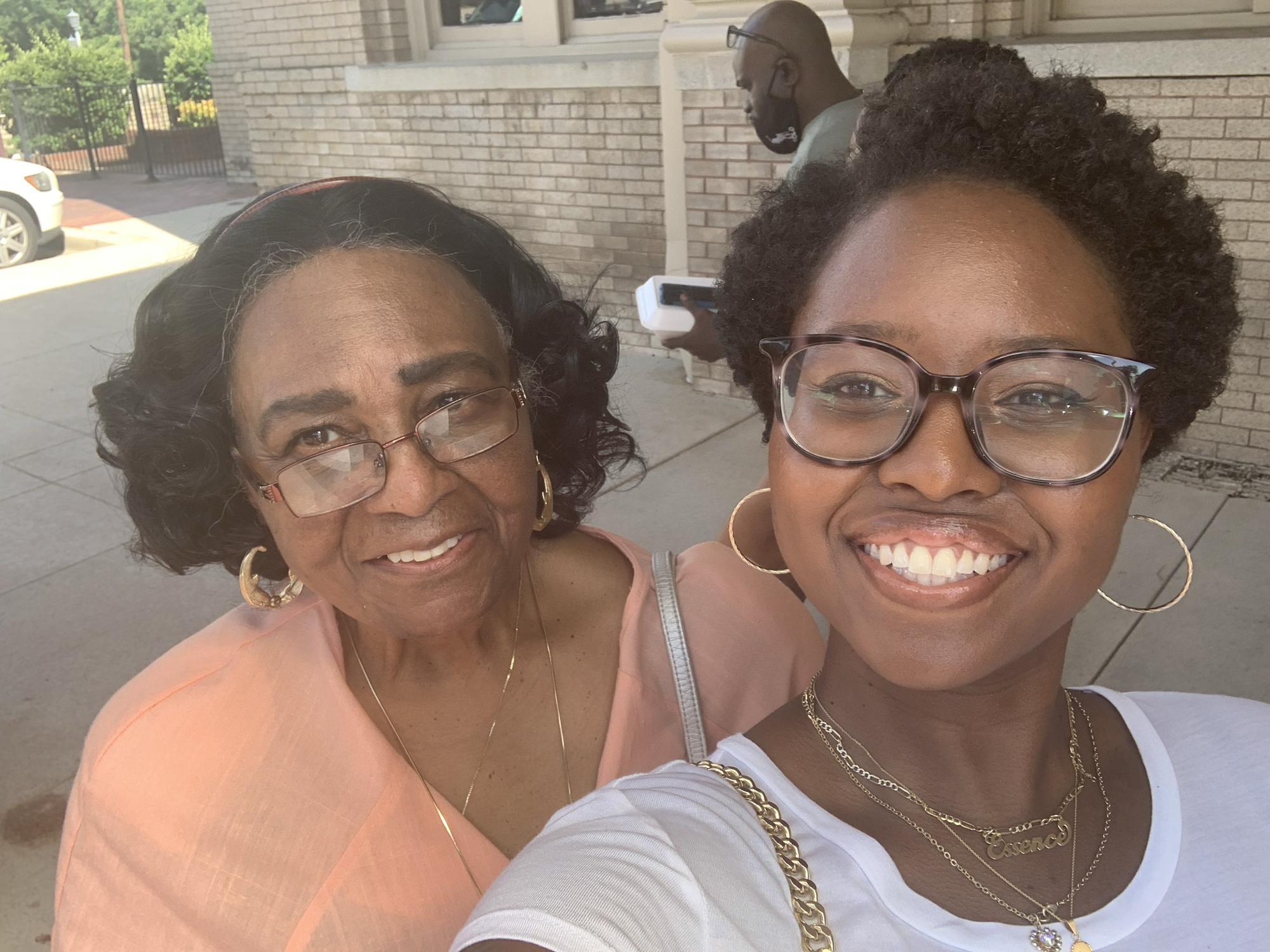 Essence and her Tutu (Maternal Grandmother) post Dinner in South Carolina