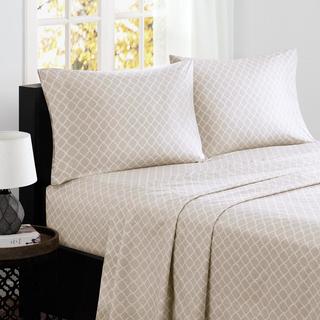 Fretwork 4-Piece Cotton Sheet Set