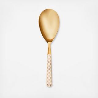 Mocha Check Bistro Serving Spoon
