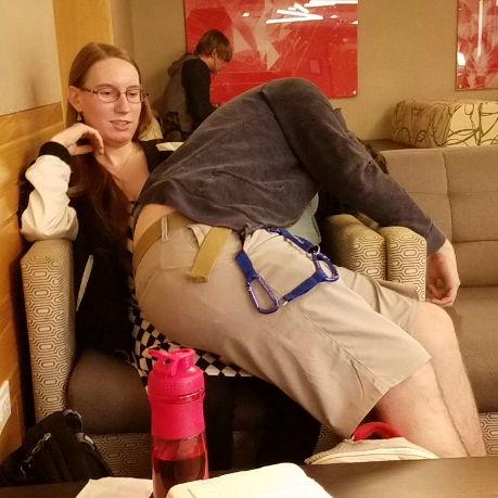 November 1st, 2017 at Champlain College in Burlington, Vermont (one of the earliest photos we have together...)