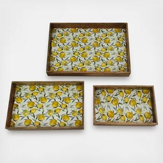Lemon 3-Piece Decorative Tray