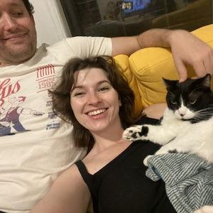 Hattie & Myles Post-Wedding Hanging Out with Dottie at Home Fund