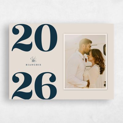 Deepest Teal, Blue Holiday Card - Hearth