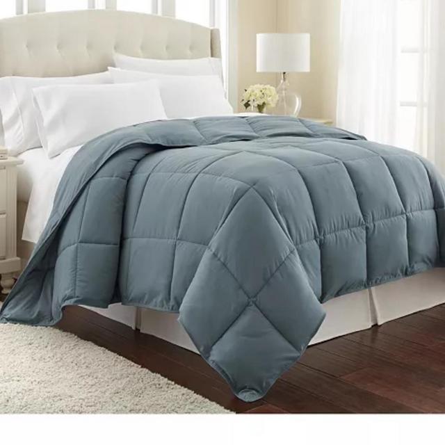 Premium Down Alternative Comforter, King- Steel Blue