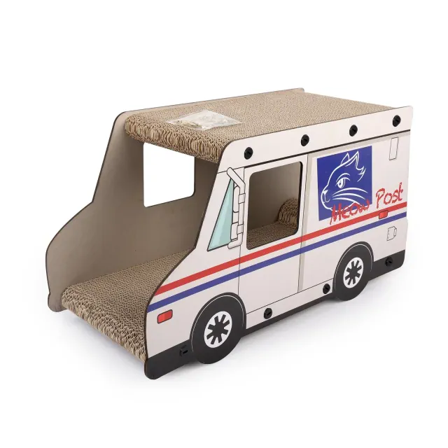 Allforpaws 2-tier Cat Scratcher, Cat Postal Truck