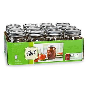 Ball® Regular Mouth 12-Pack 1-Pint Glass Canning Jars