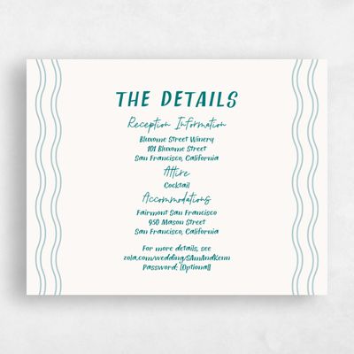 Teal, Blue Wedding Enclosure - Mare