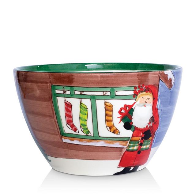 VIETRI Old St. Nick Large Deep Bowl