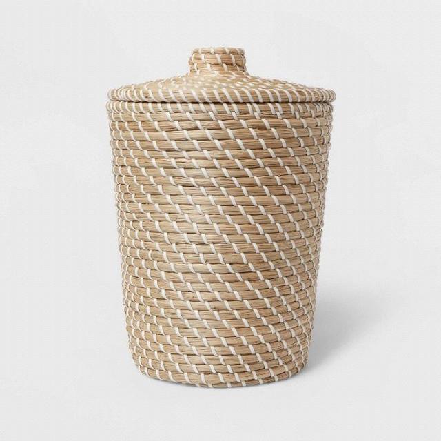 Solid Bathroom Wastebasket Tan - Opalhouse™
