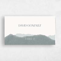Blue Wedding Place Card - Lysander