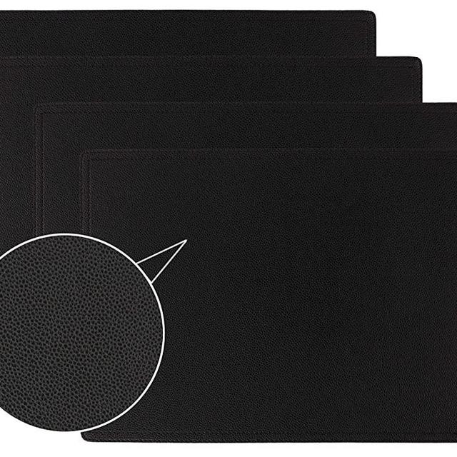 Jovono Faux Leather Placemats, PU Table Mats, Set of 4, Waterproof, Stain Resistant, Heat Resistant, Non-Slip Easy to Clean for Kitchen Dining Table,Conference Table