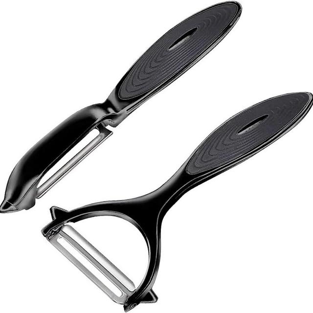 Premium Vegetable Peeler Set – Ultra Sharp Stainless Steel Blades with Non-Slip Ergonomic Handles for Easy Potato, Fruit & Veggie Peeling (2PCS)