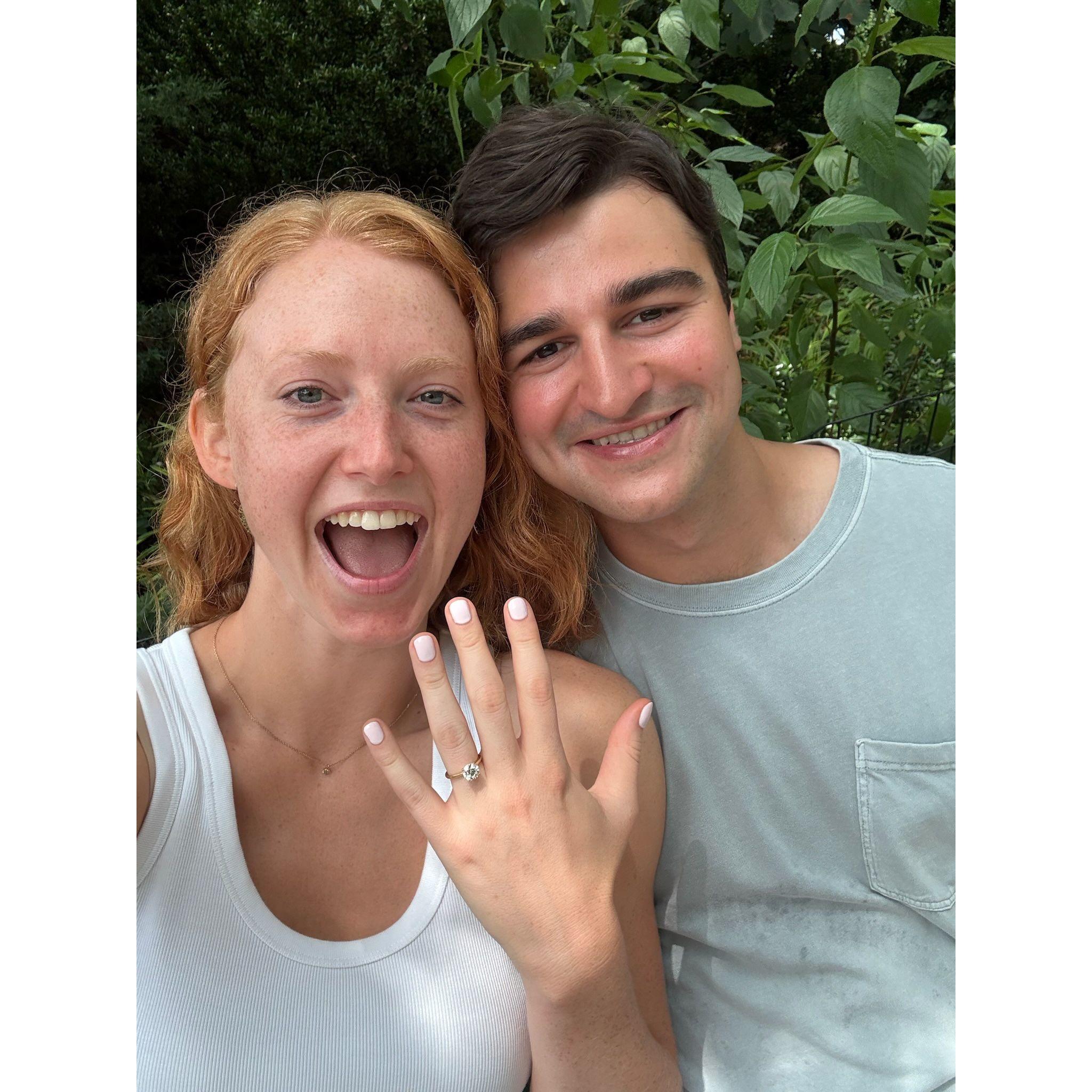 Moments after we got engaged!
July 12, 2026