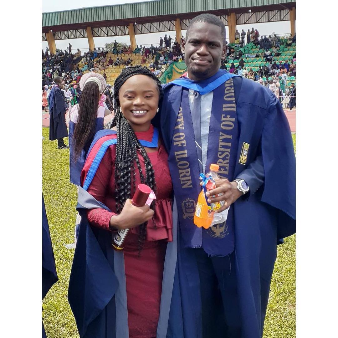 A picture of us on convocation day, two law graduates.