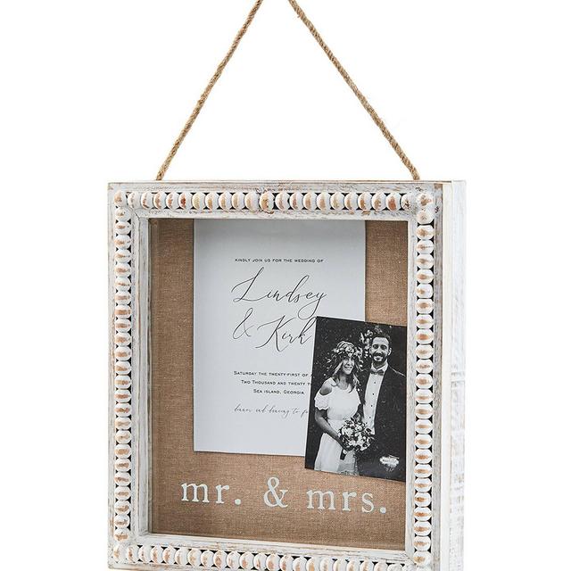 Mud PieWedding Collection Mr & Mrs Shadow Box