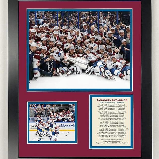 Framed Colorado Avalanche 2021-2022 Stanley Cup Champions 11"x14" Three Photo Collage
