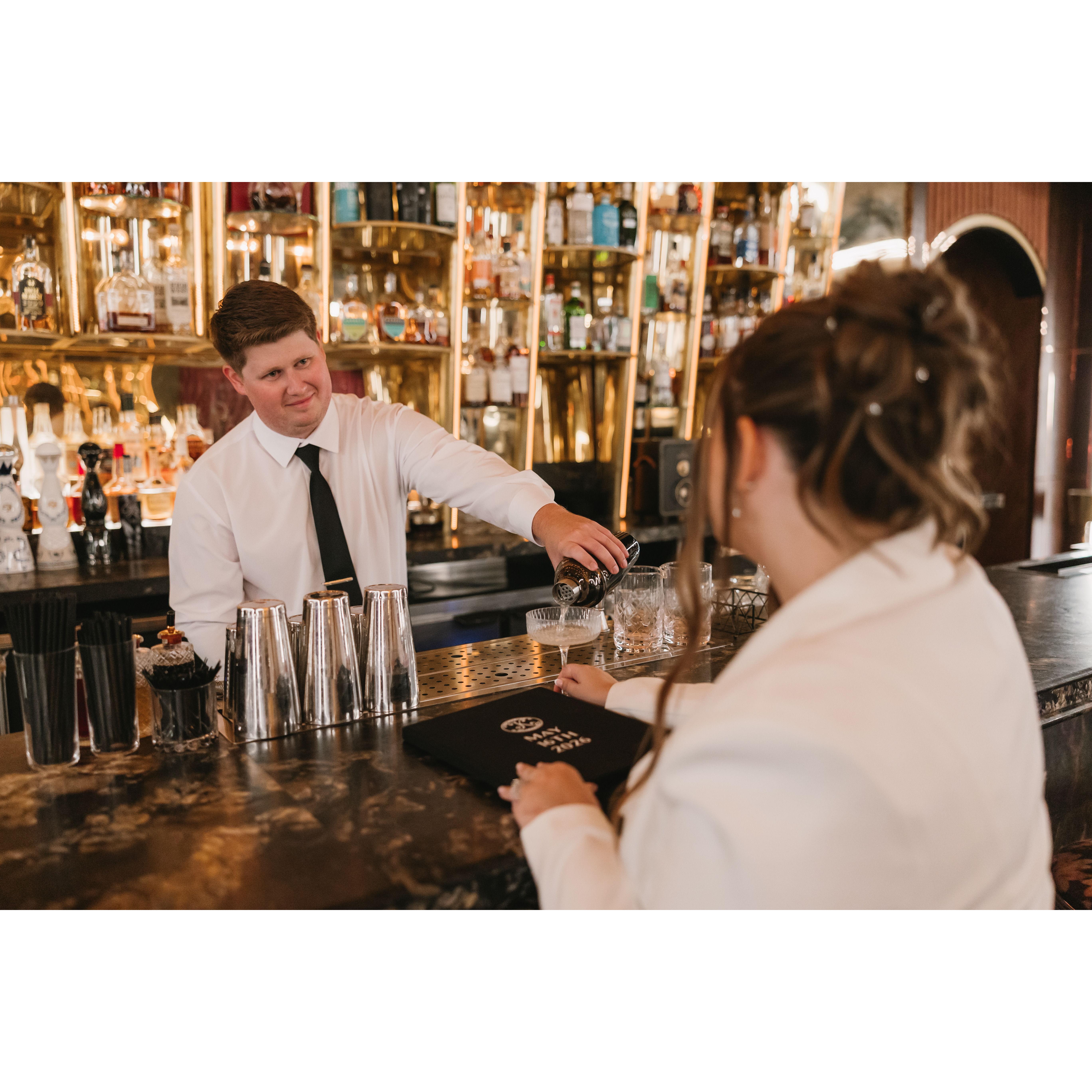 But you can make me a drink🍸