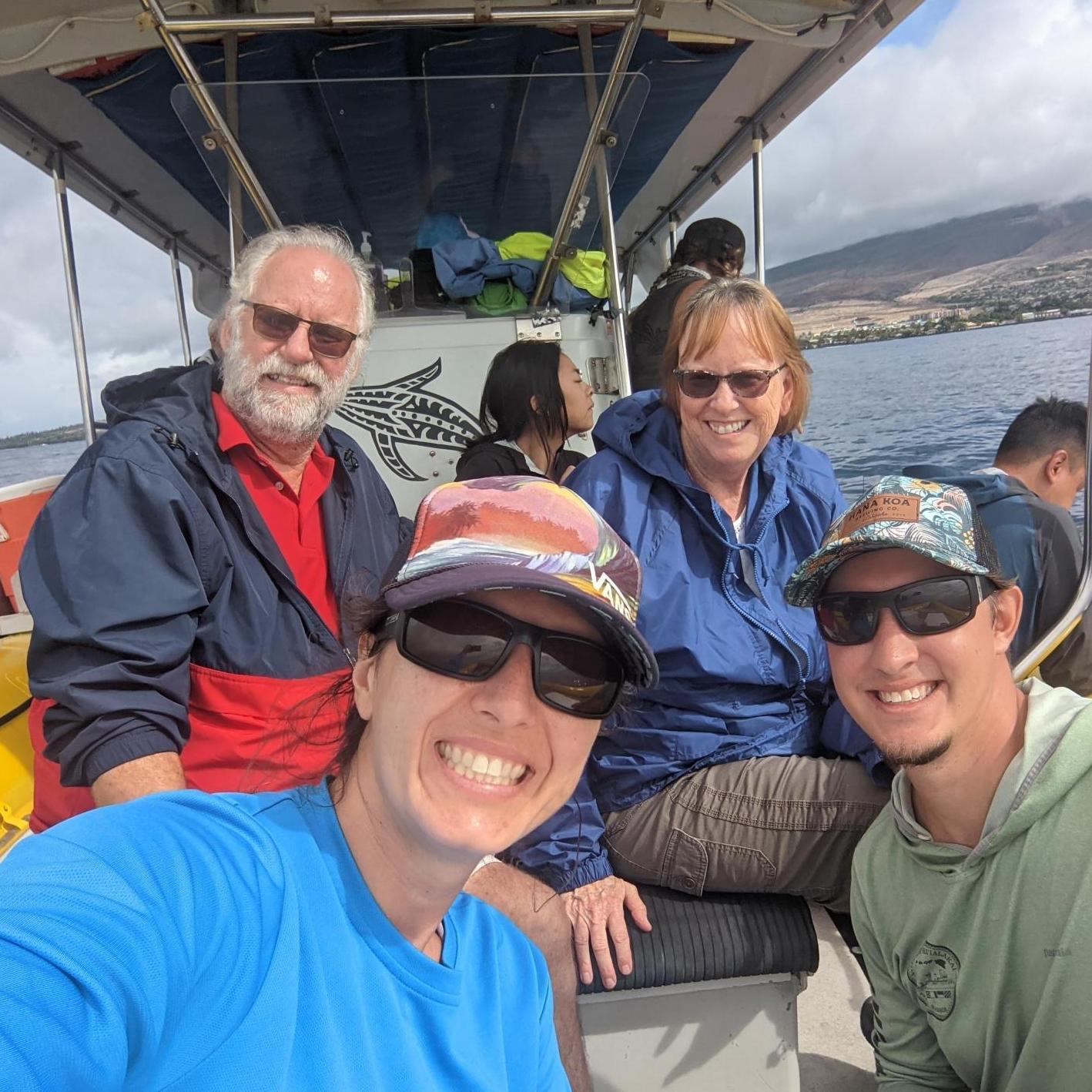 Whale watching in the ʻAuʻau Channel off the leeward side of Maui with Craig and Maureen!