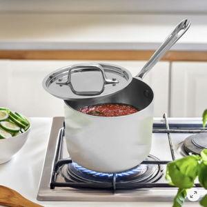 2 Qt All-Clad D3 Stainless Steel Saucepan with Lid