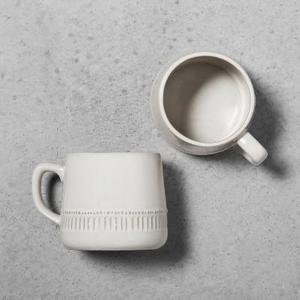Stoneware Textured Mug 12oz Set of 2 - Cream - Hearth & Hand™ with Magnolia