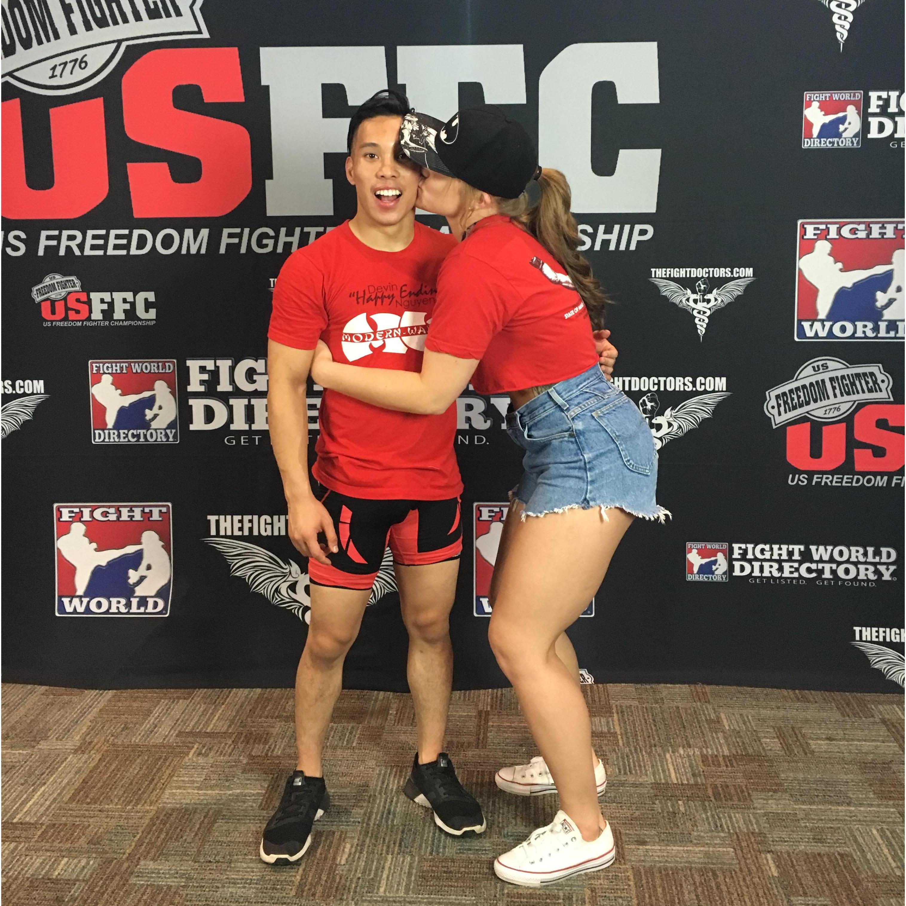Devin's first MMA win while dating