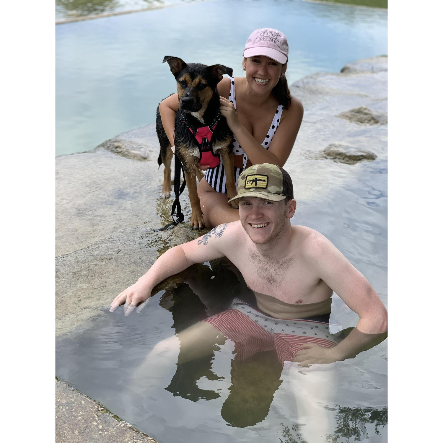 Us with our favorite puppers Nyla!