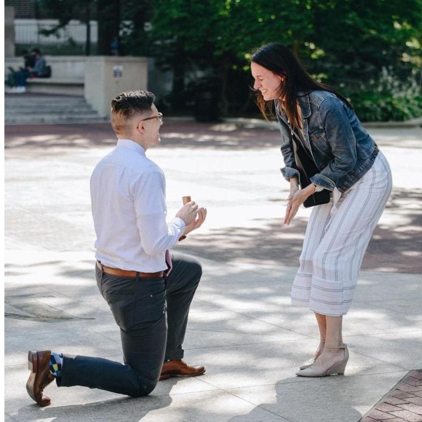 The proposal. I said "Of Course" instead of "Yes" <3
