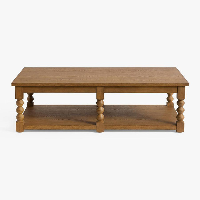 Chris Loves Julia Stacked Ball Coffee Table, Kindle Brown, 60.5"