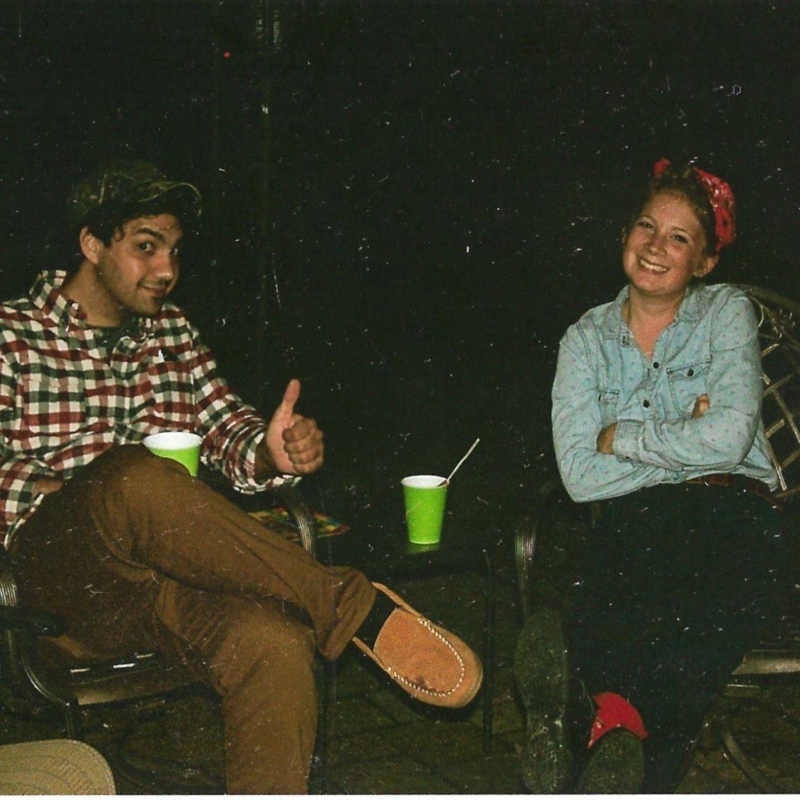 The night we met - October 28, 2016. We were the last the leave this Halloween party, talking by the fire all night. We went on our first date in downtown Winchester a few days later.