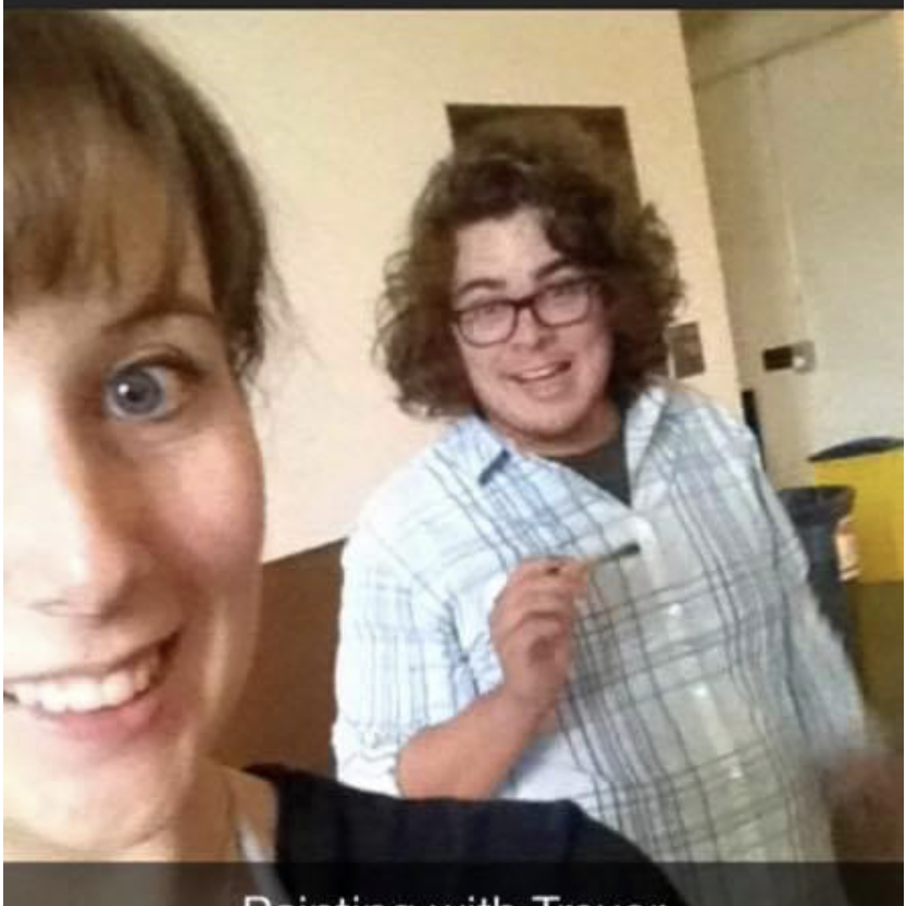 The first picture we took together in the oil painting class we met in (2014)