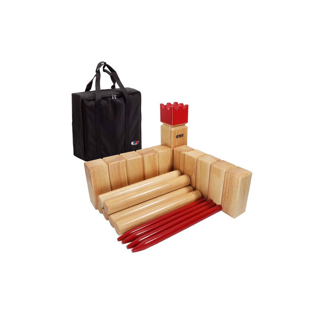 GSE Lawn Oak Kubb Yard Throwing Toss Game Set