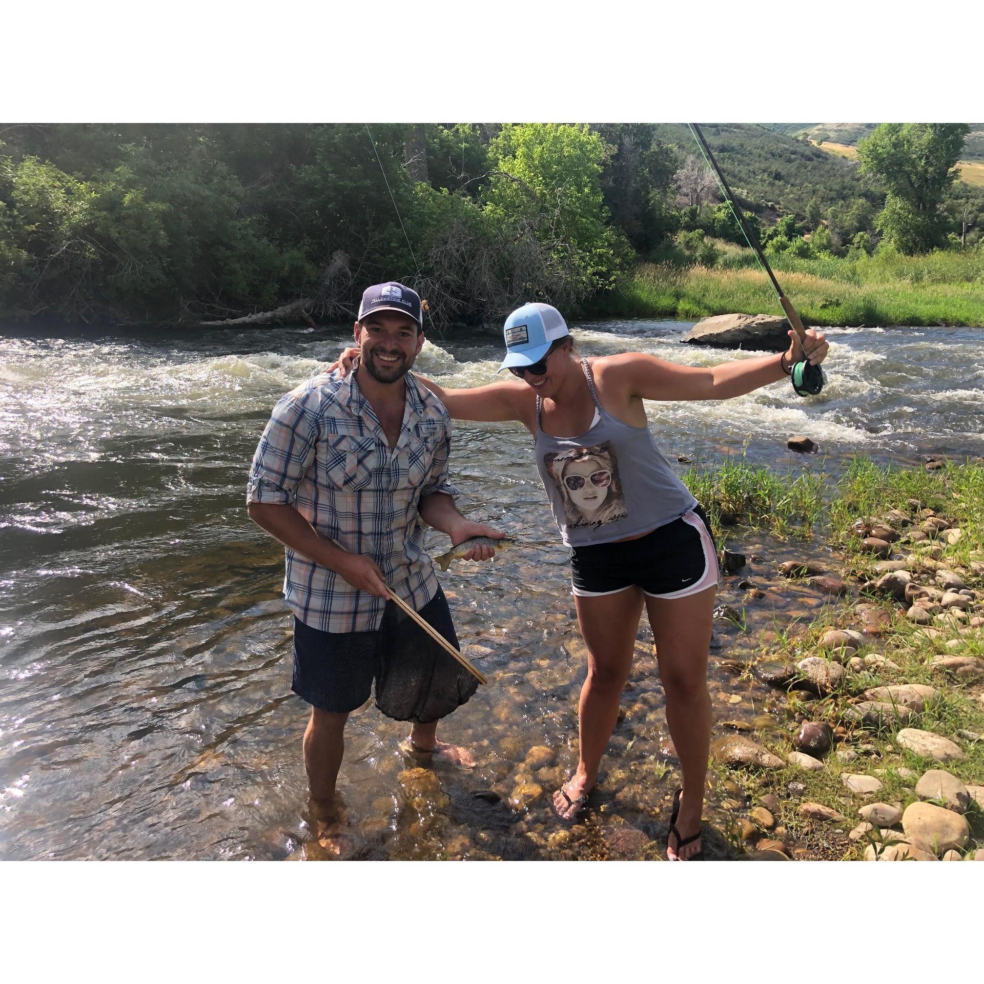 We picked up some new hobbies when we moved to Utah... and no I did not catch that fish :(