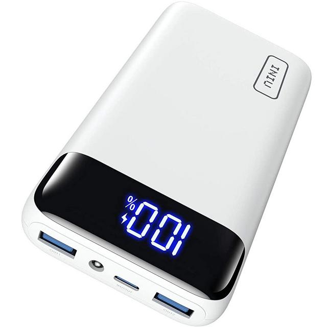 INIU Portable Charger, 20W PD3.0 QC4.0 Fast Charging LED Display 20000mAh Power Bank, Tri-Outputs Battery Pack Compatible with iPhone 12 11 XS X 8 Samsung S20 Google LG iPad Tablet etc. [2021 Version]