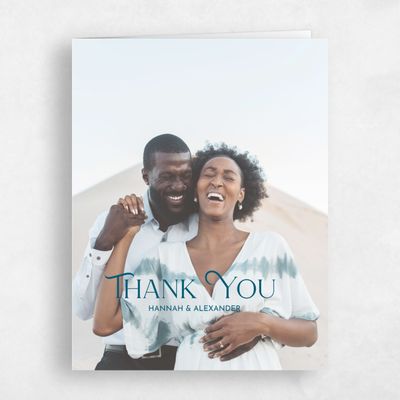 Teal Blue Wedding Thank You - Ginami Photo