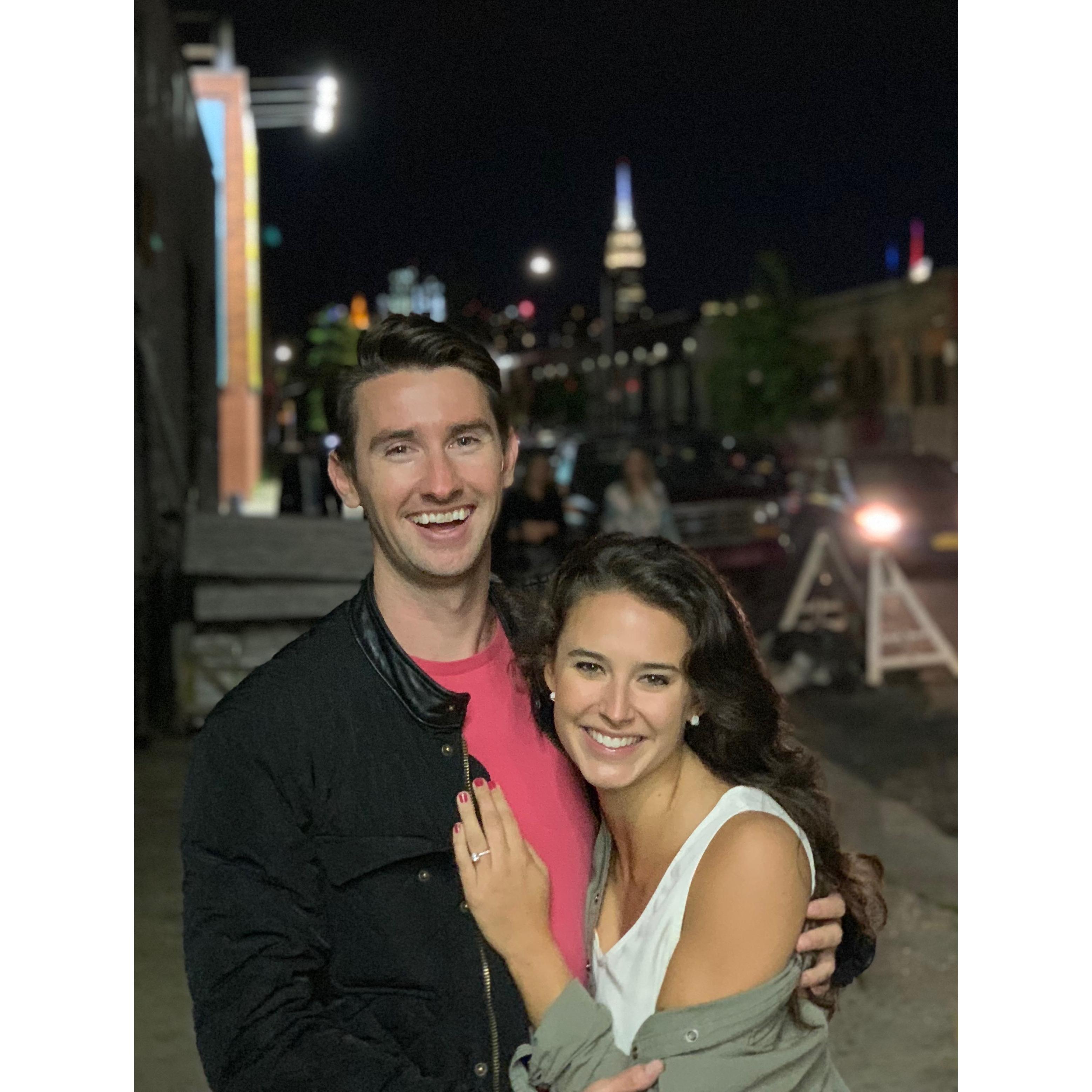 Enjoying our first night of engagement