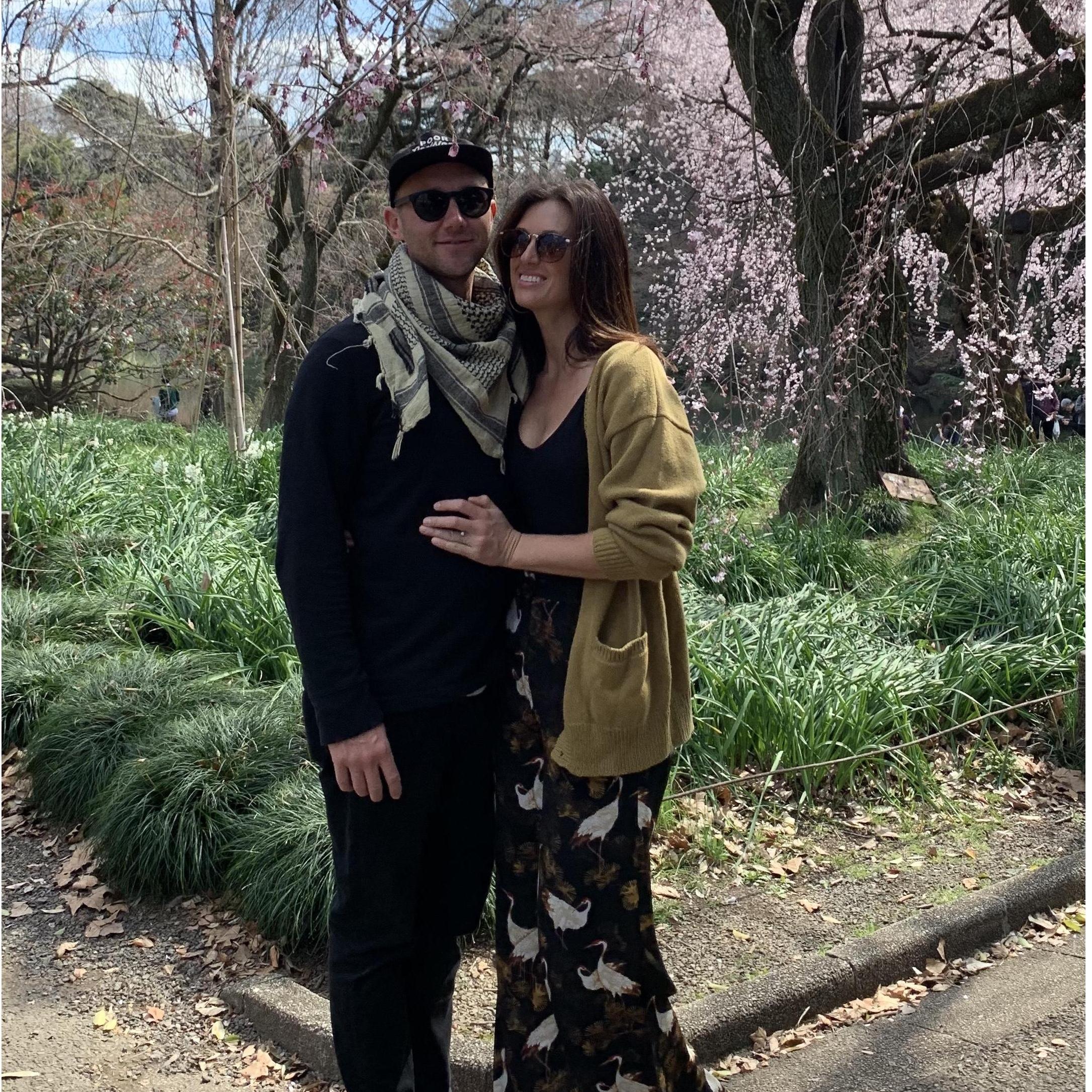 In Tokyo, one day after Brandon's proposal.