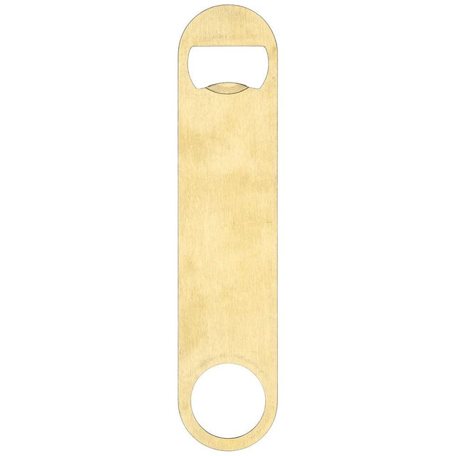 Flat Bottle Opener, Stainless Steel Thickened Beer Bottle Opener Bartender Tool for Kitchen, Bar or Restaurant, 7inch(Gold)