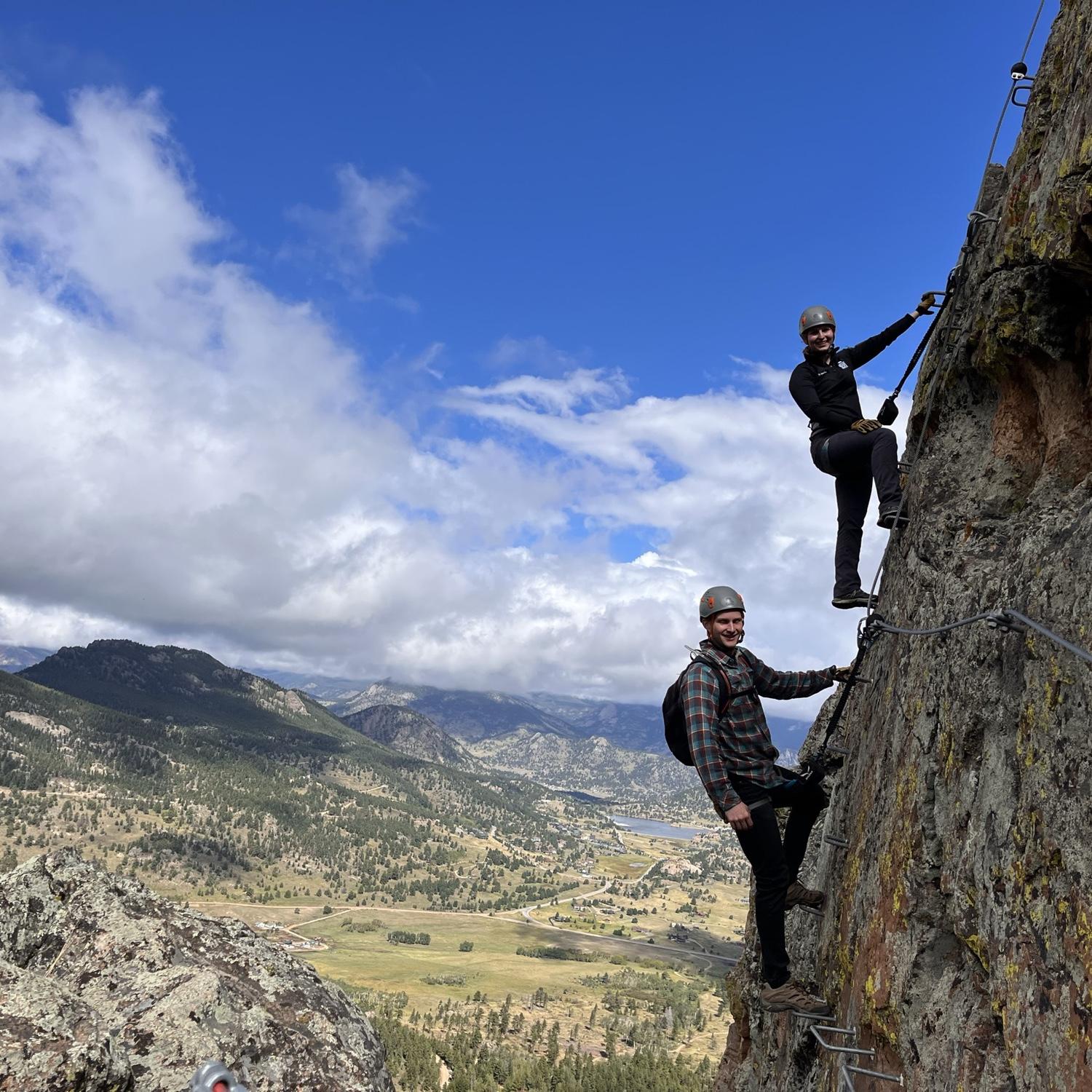 Via Ferrata rock climb in Colorado!