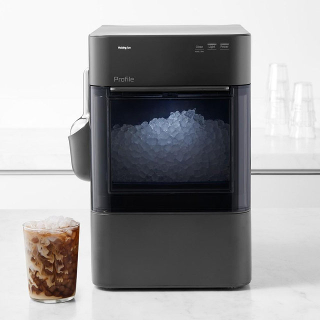 GE Profile Opal 2.0 Ultra Nugget Ice Maker with Scale Inhibiting Filter, Carbon Black