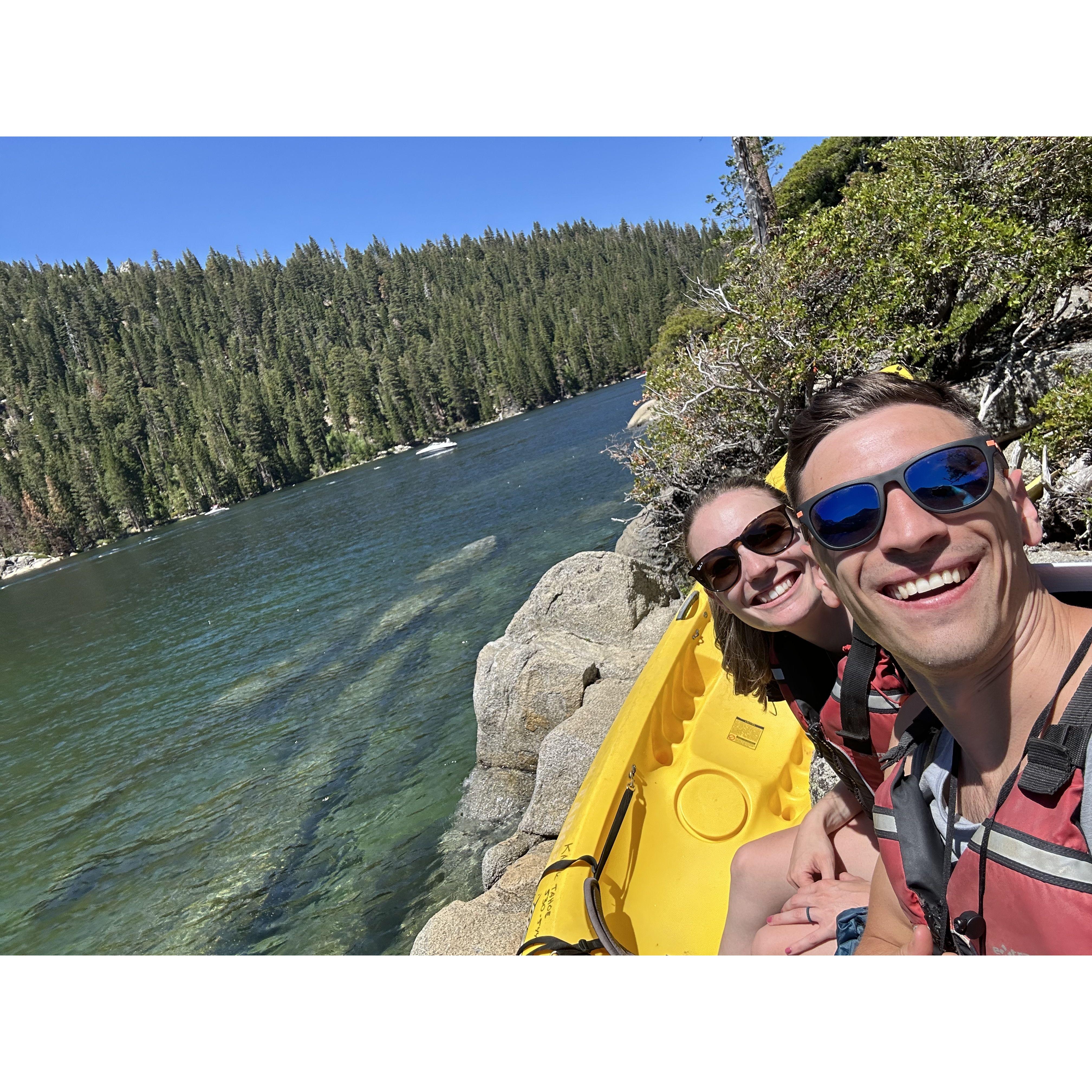 Kayaking in Lake Tahoe