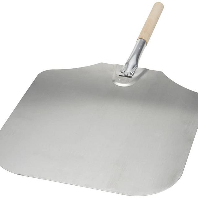 Kitchen Supply 16-Inch x 18-Inch Aluminum Pizza Peel with Wood Handle