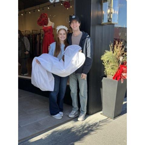 Said yes to the dress! Dont worry he didn't see it